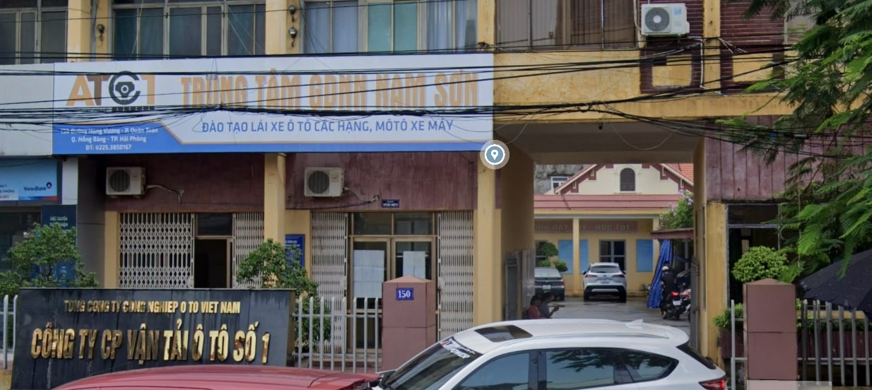 Trung tâm học lái xe Nam Sơn. Địa chỉ : số 150, Khu 2, Quốc Lộ 5 Phường Quán Toan, Quận Hồng Bàng Hải Phòng